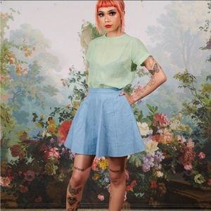 Tuesday of California Chambray Audrey Skirt- L